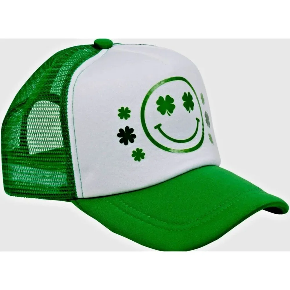 Smiley Face Hat Snapback Mesh Trucker Hat UNISEX NEW